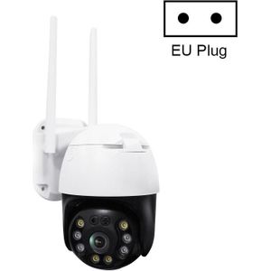 QX36 1080P 3.0MP 3.6mm Lens IP65 Waterdichte PTZ 360 Graden Roterende WIFI Camera  Ondersteuning Dag en Nacht Full Color & Tweerichtings Voice Intercom & Motion Humanoid Detection & Video Playback & 128GB TF Card  EU Plug