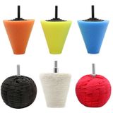 6 in 1 3 inch Car Polishing Disc Set Wheel Rim Polishing Waxing Sponge