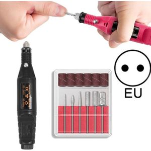 Elektrische nagel Kit nagel tips manicure machine elektrische Nail Art pen (EU zwart)