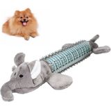 2 PC'S hond molaire tand schoonmaken rubber geluid kleine en middelgrote hond bijten Toy (grijs)