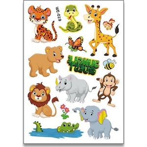 10 stks Animal Bronzing Cartoon Tattoo Stickers Kinderen Tijdelijke Arm Stickers (WE-019)