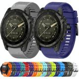 Voor Garmin Fenix 7X Solar 26mm Quick Release siliconen horlogeband