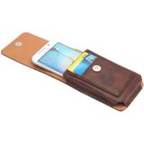Voor Samsung Galaxy S7 / G930 & S6 / G920 & S6 Edge / G925 klassieke stijl Olifant structuur taille tas met kaart Solts & Rrotatable terug Splint Afmeting: 15 5 x 8 2 cm (koffie kleur)