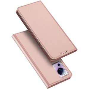 Voor Xiaomi 12 Lite 5G NE DUX DUCIS Skin Pro Series Horizontale Flip Phone Leather Case (Rose Gold)