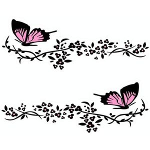 2 paar R729 vlinder bloem auto sticker vlinder liefde bloem persoonlijkheid motorkap lichaam decoratieve sticker