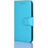 Crystal Texture Horizontale Flip Leren Case met Houder & Card Slots & Portemonnee voor iPhone SE 2020 & 8 & 7 (Lichtblauw)
