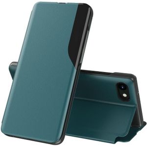 Side Display Magnetic Shockproof Horizontale Flip Lederen Case met houder voor iPhone 6 & 6s / 7 / 8 / SE 2020(Groen)