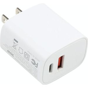 U087 20W USB-C / Type-C + USB-poorten snelladen reislader  Amerikaanse stekker