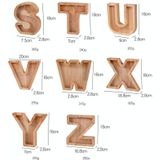 Houten Engelse alfabet spaarvarken Transparante acryl spaarvarken