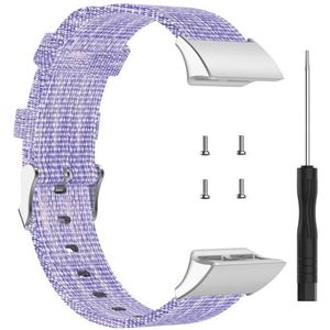 Voor Garmin Forerunner 35 / 30 Universal Nylon Canvas Vervanging Polsband horlogeband (Paars)