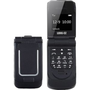 LONG-CZ J9 mini Flip stijl mobiele telefoon  0 66 inch  18 toetsen  ondersteuning Bluetooth  FM  SOS  anti-Lost  Magic Sound  auto beantwoording  GSM  enkele SIM (zwart)