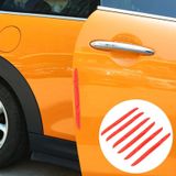 6 stuks universele auto deur anti-collision strip bescherming bewakers Silicon TRIMs stickers (rood)