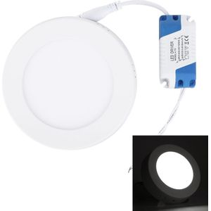 6W wit licht ronde oppervlak van de LED Panel licht Lamp met LED Driver  12cm 30 LEDs SMD 2835 6500 K  AC 85-265V