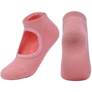 2 paar gekamde katoenen yoga sokken handdoek bodem onthullen ronde hoofddans fitness sportvloer sokken  maat: n maat