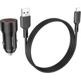 BOROFONE BZ19 Wisdom Dual USB-poorten autolader met USB naar 8-pins kabel