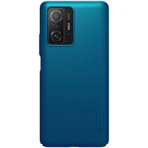 Voor Xiaomi MI 11T / 11T Pro Nillkin Frosted Concave-Convex Texture PC Telefoon Beschermhoes (Peacock Blue)