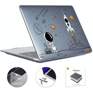 Voor MacBook Pro 16.2 A2485 ENKAY Hat-Prince 3 in 1 Spaceman Pattern Laotop Beschermende Crystal Case met TPU Keyboard Film/Anti-stof Pluggen  Versie: EU (Spaceman No.1)