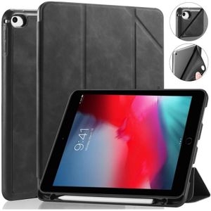 Voor iPad Mini 5 / 4 DG. MING See Series Horizontale Flip Lederen Kast met houder & penhouder(zwart)