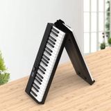 88-Key Portable Smart Folding Electric Piano  EU Plug(PJ88CD Black With Light)