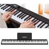 88-Key Portable Smart Folding Electric Piano EU Plug(PJ88CD Black With Light)