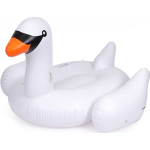 Opblaasbare Swan vormige drijvende Mat zwemmen Ring  opgeblazen grootte: 150 x 150 x 130 cm