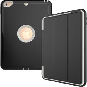 Voor iPad 9 7 (2018) & iPad 9 7 (2017) 3-voudig magnetische beschermhoes met Smart Cover Auto-slaap & Awake Function(Grey)