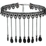 Fringe Kant Gothic Lolita Vintage Ketting  Stijl: 1557