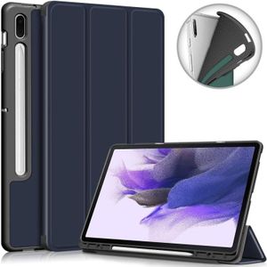 Voor Samsung Galaxy Tab S7 FE 12.4 Solid Color TPU Horizontale Flip Tablet Lederen Case met 3-voudige houder & slaap / weks-functie
