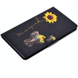 Voor Samsung Galaxy Tab A 8.0 (2019) T290 / T295 Voltage Painted Pattern Tablet PC Protective Leather Case met Bracket & Card Slots & Anti-skid Strip (Chrysanthemum Elephant)