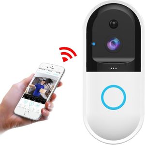 B50 720P Smart WiFi video Visual deurbel  ondersteuning telefoon Remote Monitoring & nachtzicht & SD-kaart (wit)
