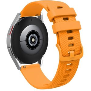 20 mm pockmarked tonal buckle siliconen horlogeband voor Huawei Watch / Samsung Galaxy Watch (Amber Geel)