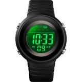 SKMEI 1497 mode eenvoudige achtergrondverlichting single display elektronische horloge timing alarm Watch (zwart)