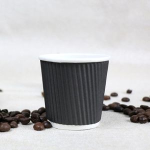 100 pc's 4oz zwart verdikt kraftpapier golfkoffer koffiekopje