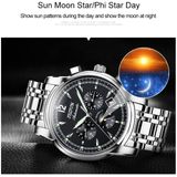 JIN SHI DUN 8750 Mannen Fashion Waterproof Luminous Mechanical Watch (Silver Rose Gold White)