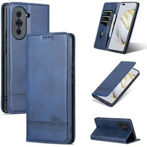 For Huawei nova 10 AZNS Magnetic Calf Texture Flip Leather Phone Case(Dark Blue)