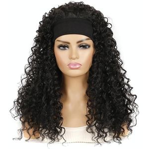 Hairband Wig Headgear Volume Chemical Fiber Wig Hoofdgear  Kleur Classificatie: Black Hair Band 1B # O