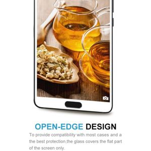 Voor Huawei Mate 10 9 H oppervlaktehardheid 2.5D gekromde rand HD explosieveilige gehard glas Screen Protector (wit)