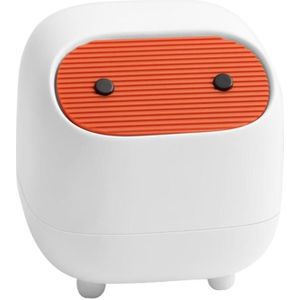 Ninja Desktop Prullenbak Kan Mini Dual-Layer Push Pravash Bin (White)