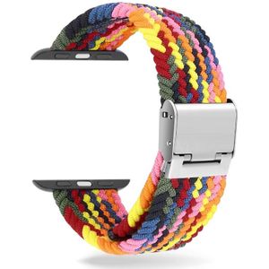 Gevlochten + roestvrij staal vervangende horlogebanden voor Apple Watch Series 6 & SE & 5 & 4 44mm / 3 & 2 & 1 42mm (vijf kleuren)