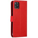 Feather patroon Litchi textuur horizontale Flip lederen draagtas met portemonnee & houder & kaartsleuven voor iPhone 11 Pro (rood)