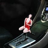 Universele Sexy schoonheid vorm ABS handmatige of automatische versnelling Shift knop met drie Rubber Covers pasvorm voor alle Car(Red)