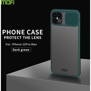 Voor iPhone 12 Pro Max MOFI Xing Dun-serie doorschijnende matte pc + TPU Privacy Anti-glare Shockproof All-inclusive Beschermhoes(Groen)