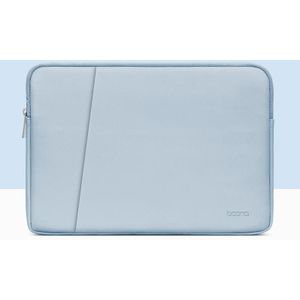 BAONA BN-Q001 PU lederen laptoptas  kleur: dubbellaags hemelblauw  maat: 13/13.3 / 14 inch