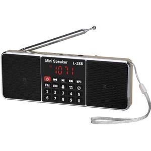L-288FM Dual Speaker Radio MP3-speler Ondersteuning TF-kaart / U-schijf met LED-display