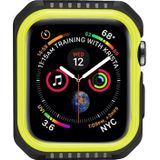 Smart Watch schokbestendig twee kleur beschermende case voor Apple Watch serie 3 42mm (zwart geel)