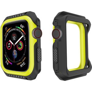 Smart Watch schokbestendig twee kleur beschermende case voor Apple Watch serie 3 42mm (zwart geel)