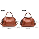 2P1006 Dames Single-Shoulder Leather Messenger Bag  Kleur: Zwart (L)