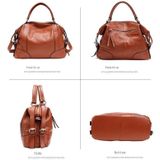 2P1006 Dames Single-Shoulder Leather Messenger Bag  Kleur: Zwart (L)