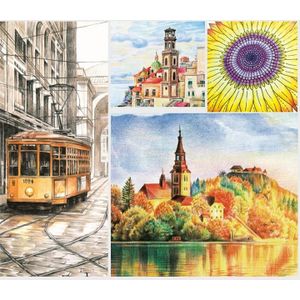 Professionele kunst schets Kleurplaat boeken tekenen van levendige kleuren 24-kleur houten kleurpotloden Set