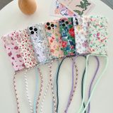 Lanyard Small Floral TPU Phone Case For iPhone 11 Pro Max(D)